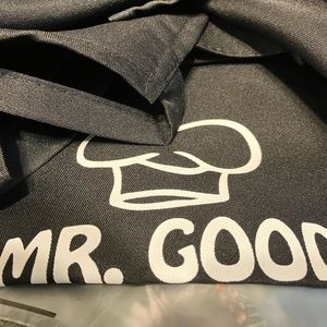 Men’s Mr. Good Lookin’ is Cookin’ black apron..new in packaging